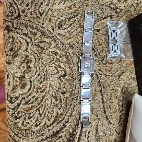 Anne Klein Women 12/1443 MOP Dial Swiss Full Pave Quartz Analog Watch 6 3/4" - Picture 6 of 14